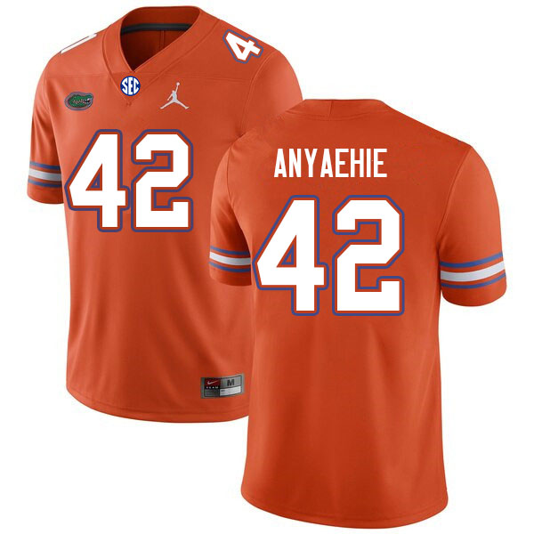 Men #42 Kenny Anyaehie Florida Gators College Football Jerseys Sale-Orange